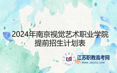 2024年南京视觉艺术职业学院提前招生计划