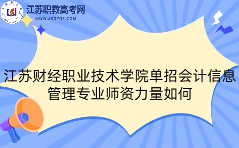 江苏财经职业技术学院单招会计信息管理专业